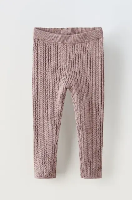 ZARA KIDS PINK Purple Knitted Style Soft Ribbed Leggings - Age 4-5 Years  BNWT £14.99 - PicClick UK