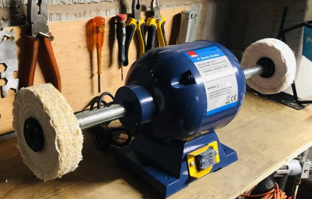 HILKA BENCH POLISHER Heavy Duty Bench buffer metal polishing buffing wheel 129.99 PicClick UK