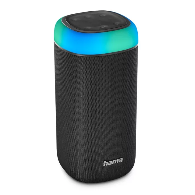 Hama Bluetooth Lautsprecher Shine 2.0 mit Licht 30W tragbar stereo IPX4 Schwarz