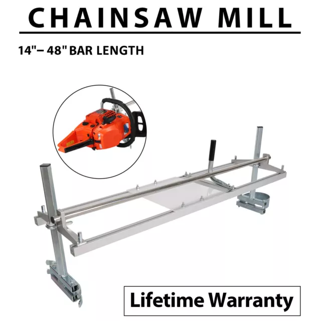 14"-48" Chain Saw Mill Aluminum Steel Planking Lumber Portable Chainsaw Mill 2