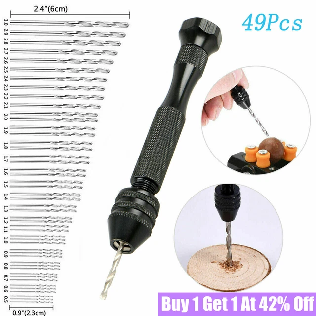 Twist Drill Bits Mini Micro Aluminum Hand Drill With Keyls Chuck HSS Steel Woodworking