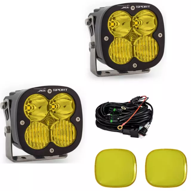 Baja Designs XL Sport Amber Driving/Combo Light Pod Kit w/ Wiring & Amber Guards