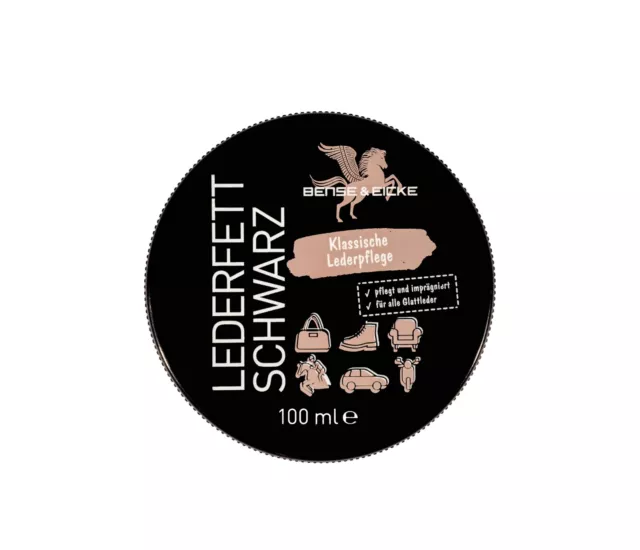 Grasa de cuero Bense & Eicke negra 100 ml para el cuidado y conservación del cuero oscuro
