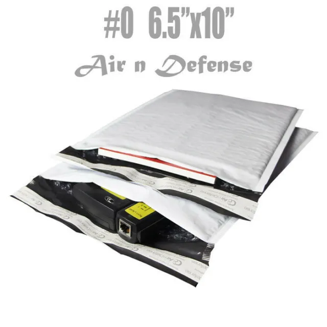 #0 6.5x10 Poly Bubble Padded Envelopes Mailing Mailers Shipping Bags AirnDefense
