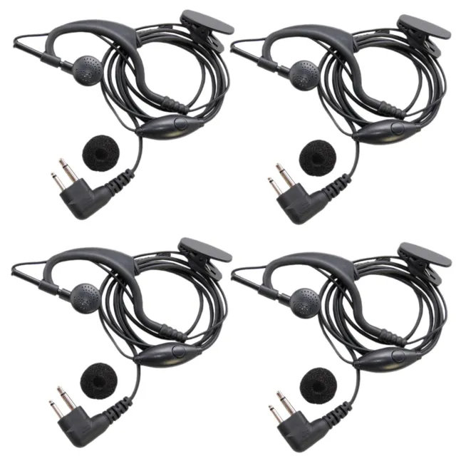4x HQRP Mic Headset/Earpiece for Motorola CLS1110 CLS1410 CLS1413 CLS1450 VL50