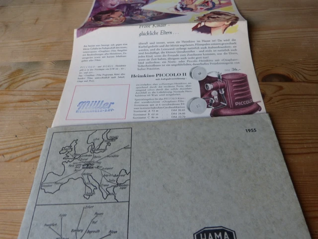 Hama  Herstellung und Vertrieb Photographische Artikel 1955+Heimkino Piccolo