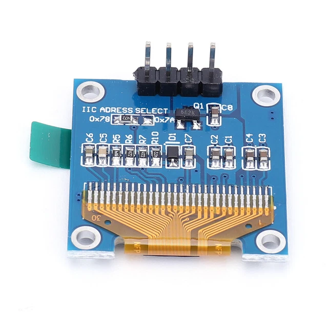 0.91 Inch 128x32 IIC I2C Blue OLED Display Module DC3.3V 5V 128*32 - Foto 7