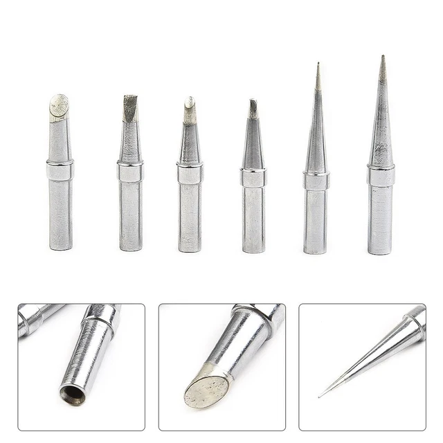 Set 6 pezzi ET punte per saldatore versatile e durevole per Weller WE1010NA