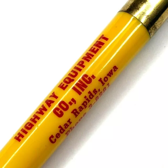 c1950s Cedar Rapids, Iowa Highway Equipment Co Advertising Ballpoint Pen Vtg G18