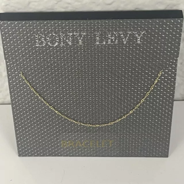 NWT BONY LEVY 14K YELLOW GOLD CABLE CHAIN BRACELET - 7” L BLG Twisted ...