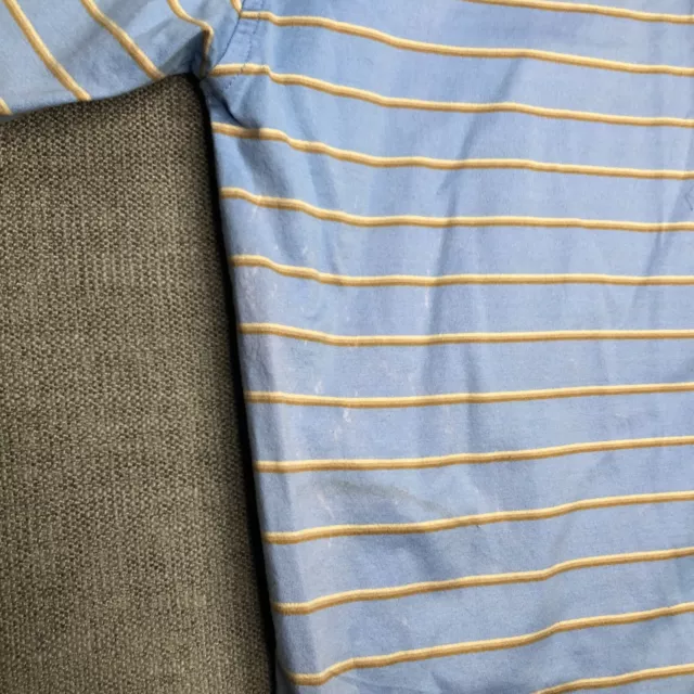 Peter Millar Polo Shirt Mens M Blue Striped Knit Golf Short Sleeve Preppy 3