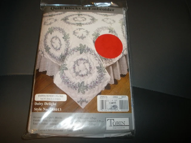 NUEVO Kit de Bloques de Edredón para Bordar Tobin MARGARITA DELICIA