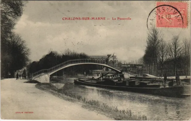 CPA CHALONS-sur-MARNE - La Passerelle (126132)