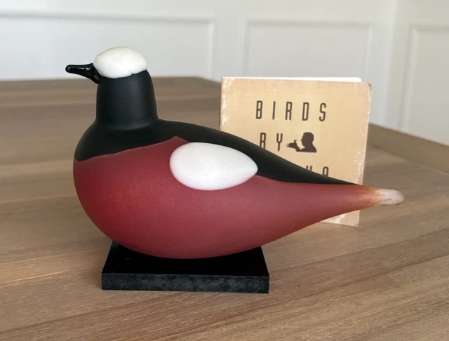 OIVA TOIKKA - Iittala Finland - Mountain Redstart Glass Bird Art
