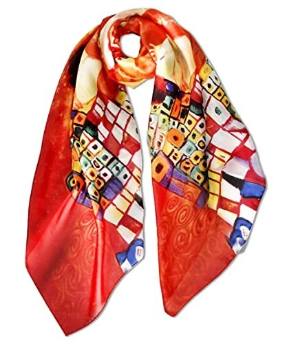 Women Large Orange Mulberry Silk Scarf Shawl Wraps Dress Accessories Lightwei...