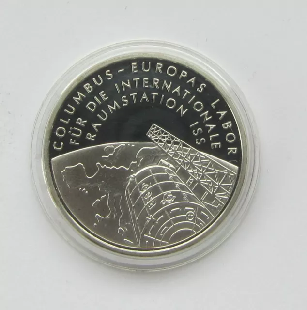 10 Euro Gedenkmünze PP 2004 Columbus Raumstation ISS - D -