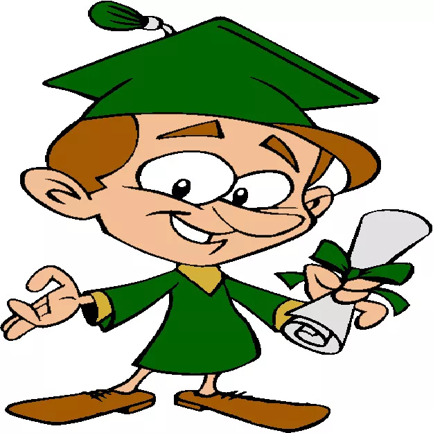 30 Custom Little Green Cartoon Graduate Personalized Address Labels