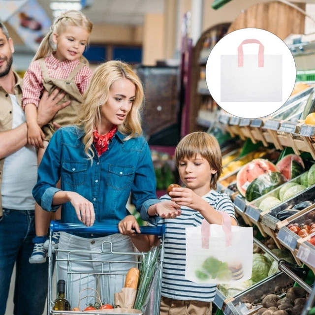 50 pz borsa a mano borsa tote di plastica sacchetti da imballaggio trasparenti sacchetti di plastica caramelle