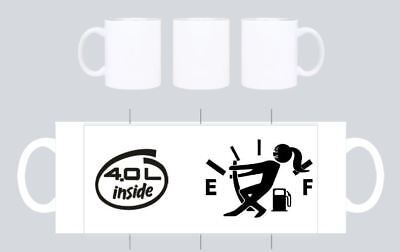 " 4.0 l funny fuel level girl  " tea/coffee mug off road 4x4