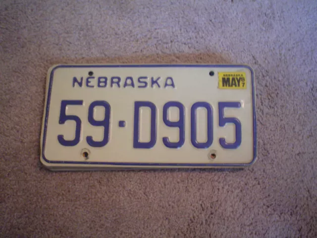 Nebraska 1987     License Plate Buy All States Here Free Shipping