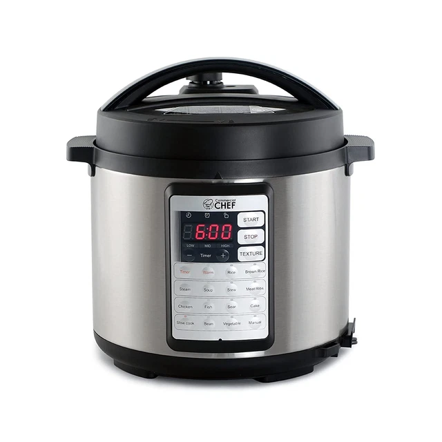 Electric Pressure Cooker 6.3 Quarts, 24-Hour Preset Timer, Stainless Steel Int
