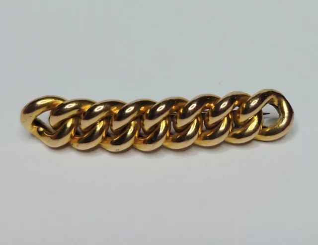 Antique Victorian 15 ct Gold Suffragette Chain Brooch