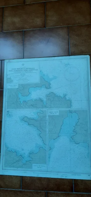 Carta Nautica Originale Porto di Rapallo Rilievi del 1967 al 1976