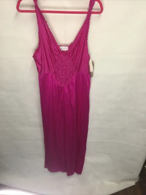 Vassarette Pink Shock Sleep Gown NEW Size Large