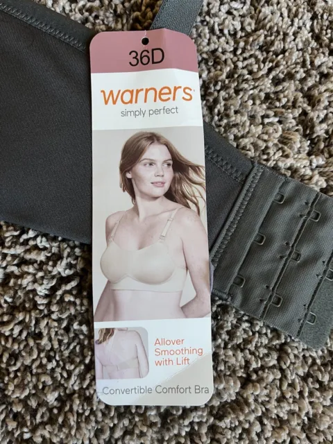 NWT SIMPLY PERFECT by Warners Underarm Smoothing Mesh Underwire Bra Nude Sz  36C $15.99 - PicClick
