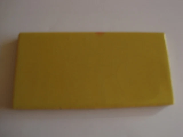 Antique Majolica Glazed 6" X 3"  Border / Spacer Tile  - Plain Mustard Yellow