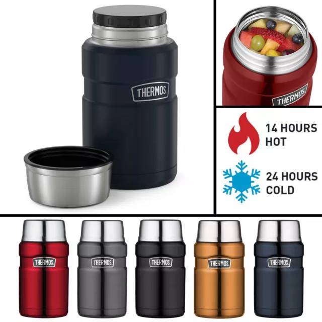 Thermos King Stainless Steel Food Flask Hot Cold Vacuum Insulated Storage 710ml