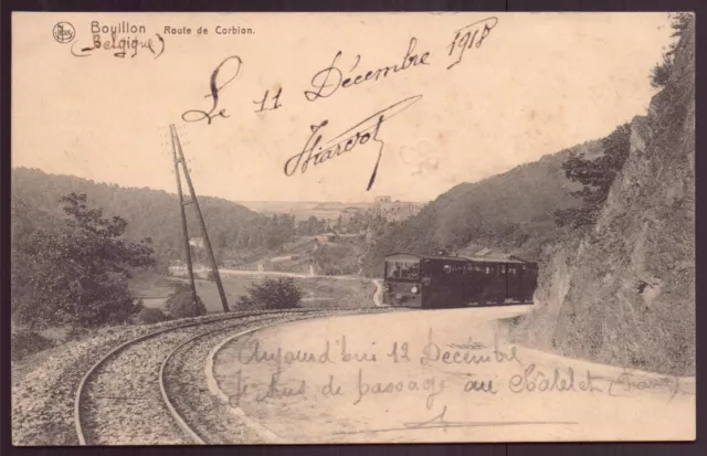 Route De Corbion Train Bouillon Belgique  Cpa R3482