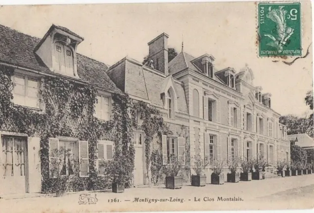 CPA 77 BRIE Env. Fontainebleau Melun MONTIGNY SUR LOING Le Clos Montalais 1908