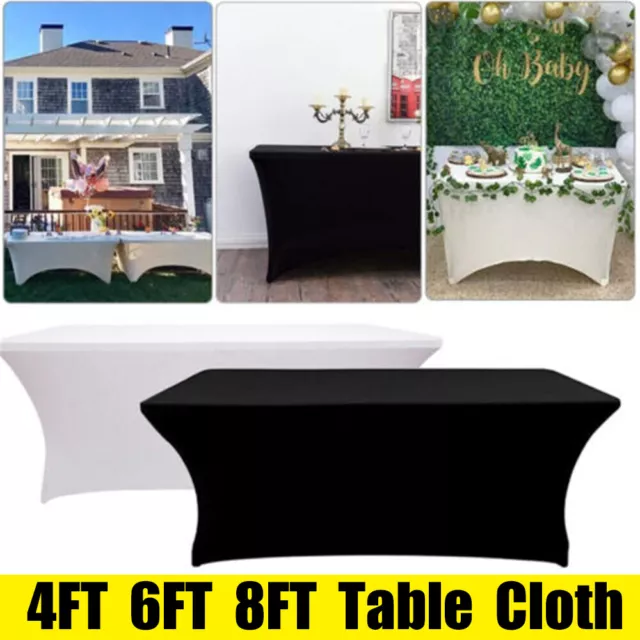 FITTED Table Cloths Trestle Tablecloth Wedding Party Tablecover Rectangle Market