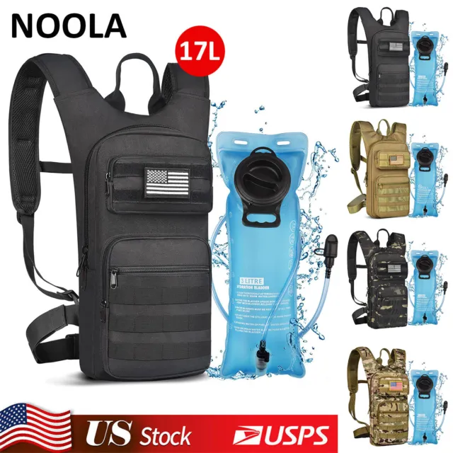 Tactical Hydration Backpack 3L Bladder Water Bag Hunting Climbing Hiking Outdoor