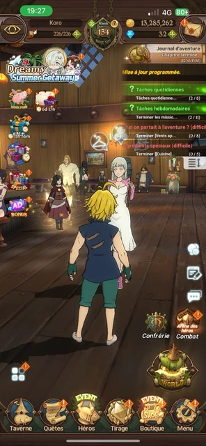 Compte 7DS Global (Meliodas Purge / Gowther Vert) - Jeu Mobile, Avec Discord Du Vendeur