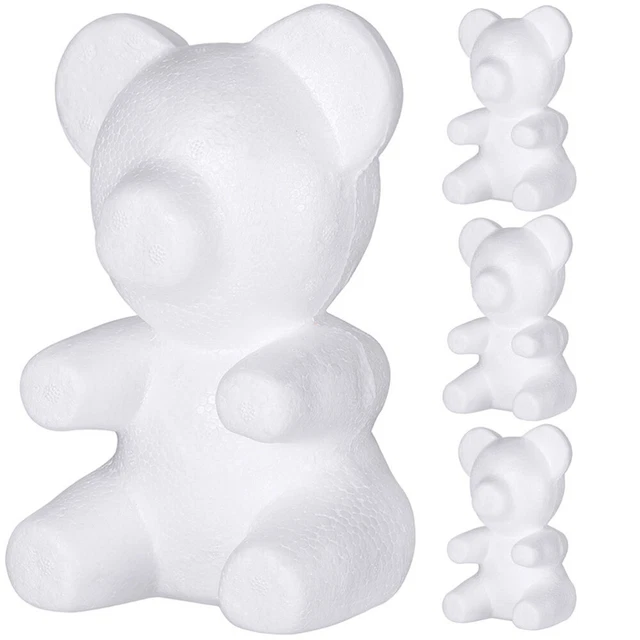 4pcs Dekorative Unlackiert Blank DIY Malerei Bär Vermittlung Bär 2
