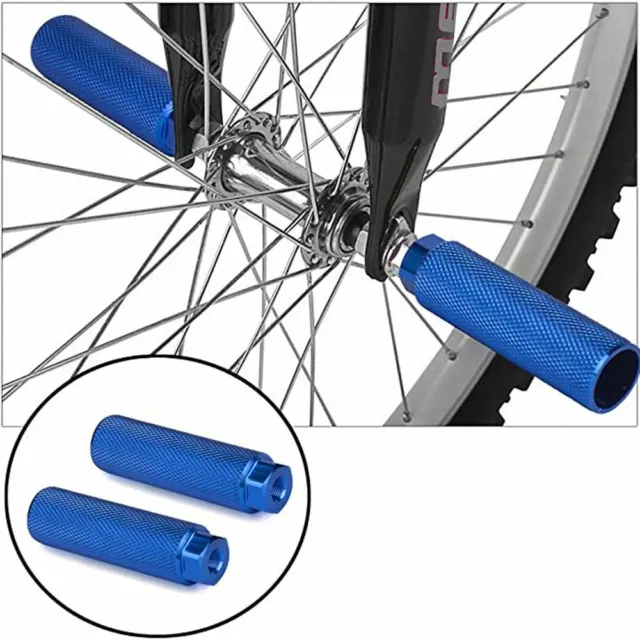 Bike Pegs Aluminum Alloy Anti-Skid Lead Foot Bicycle/BMX Pegs Fit 3/8 inch Axles