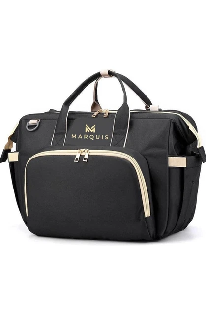Marquis Baby Diaper Bag All in One Travel Backpack with Foldable Bassinet