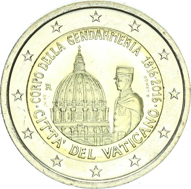 Vatikan Gedenkmünze 2 Euro 2016 IPZS - Italien 200 Jahre Gendarmeriekorps stgl.