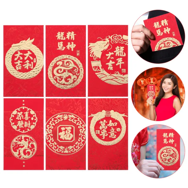 30 buste rosse per Capodanno cinese, buste rosse per Festival di Primavera,