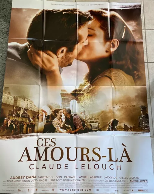 AFFICHE CINEMA POSTER 120x160 2010 CES AMOURS LA CLAUDE LELOUCH NEUVE