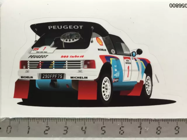 Sticker / Aufkleber, Peugeot 205 Turbo 16 Gr.B Rallye 1986, Heckansicht