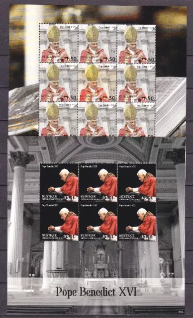 St. Vincent Mustique 2014 Mi. 378-80 (2 KB) ** MNH Pope Papst Benedikt XVI.