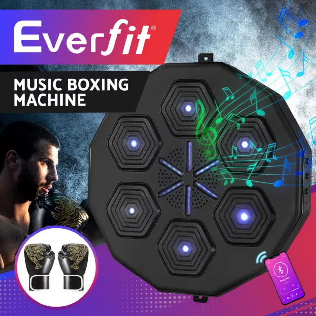 Everfit Music Boxing Machine Bluetooth Target Punching USB Chargeable Home Gym