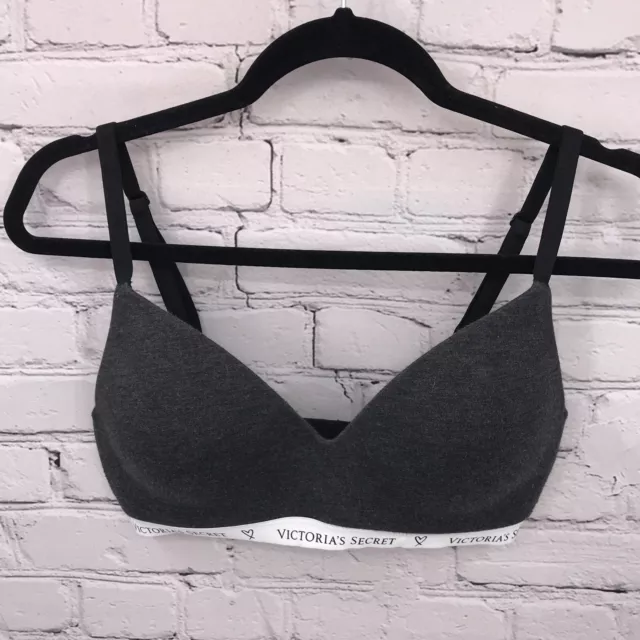 Victorias Secret Bra Womens 34D T-Shirt Lightly Lined Wireless Cotton