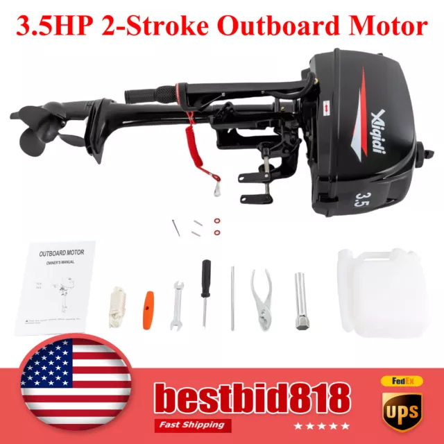 3.5HP 2-Stroke Outboard Motor Kayak Fishing Boat Engine Water Cooling CDI System