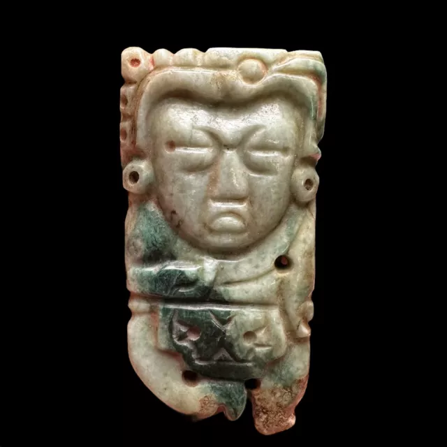 Pre-Columbian Mayan jade figure pendant