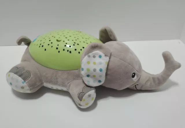 Summer Infant SwaddleMe Elephant Slumber Buddies Soother Gray Green Light Music