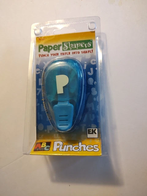 E K Success ""Paper Shapers P"" estuche superior perforado P PSM14CS letra alfabeto nuevo en caja